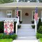 4th of July Garden Flags for Outside, Patriotic Flamingo Yard Decoration, Small Seasonal Outdoor Decor for Summer Independence Day, Memorial Day,Veteran's Day Farmhouse Holiday,12x18 Inch Double Sided